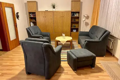 Ein Sitzbereich in der Unterkunft Haus 