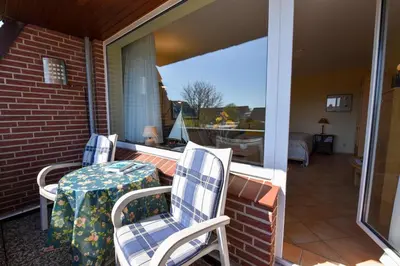 Ein Balkon oder eine Terrasse in der Unterkunft Haus 