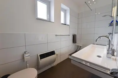 Ein Badezimmer in der Unterkunft 