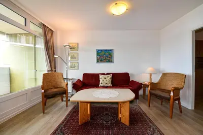 Ein Sitzbereich in der Unterkunft Haus 