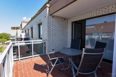 Ein Balkon oder eine Terrasse in der Unterkunft Haus 