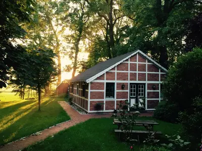 Ein Garten an der Unterkunft Ferienhaus Mangels