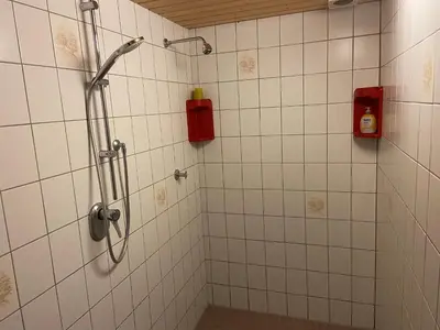 Ein Badezimmer in der Unterkunft Ferienhaus Mangels