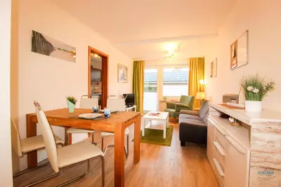 Küche/Küchenzeile in der Unterkunft Haus Elbe Döse Wohnung 2