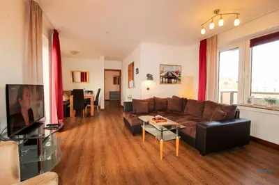 TV/Unterhaltungsangebot in der Unterkunft Haus Elbe Döse Wohnung 17