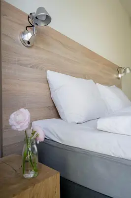 Ein Bett oder Betten in einem Zimmer der Unterkunft Haus Lütt Schick Apartment Beeke