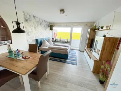 Küche/Küchenzeile in der Unterkunft Haus Nautic Döse Wohnung 123