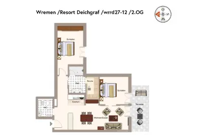 Grundriss der Unterkunft Resort Deichgraf Resort Deichgraf 27-12