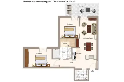 Grundriss der Unterkunft Resort Deichgraf Resort Deichgraf 27-06