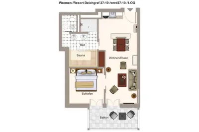 Grundriss der Unterkunft Resort Deichgraf Resort Deichgraf 27-10