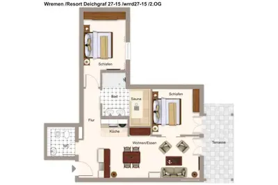 Grundriss der Unterkunft Resort Deichgraf Resort Deichgraf 27-15