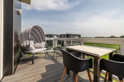 Ein Balkon oder eine Terrasse in der Unterkunft Resort Deichgraf Resort Deichgraf 27-18