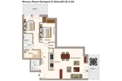 Grundriss der Unterkunft Resort Deichgraf Resort Deichgraf 27-20