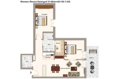 Grundriss der Unterkunft Resort Deichgraf Resort Deichgraf 31-06