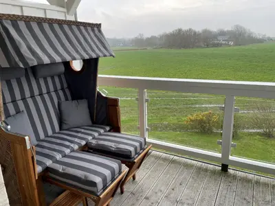 Ein Balkon oder eine Terrasse in der Unterkunft Resort Deichgraf Resort Deichgraf 31-10