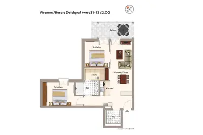 Grundriss der Unterkunft Resort Deichgraf Resort Deichgraf 31-12
