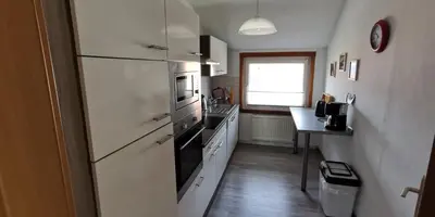 Küche/Küchenzeile in der Unterkunft Ankes Ferienwohnung