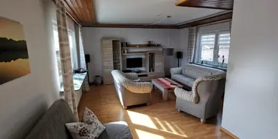 Ein Sitzbereich in der Unterkunft Ankes Ferienwohnung