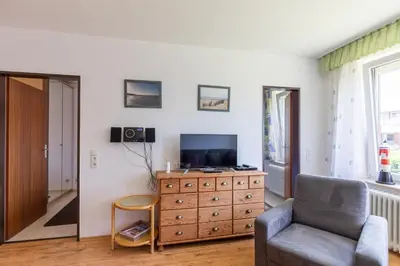 TV/Unterhaltungsangebot in der Unterkunft Haus Rotesand, Whg 111