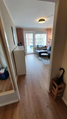 Ein Sitzbereich in der Unterkunft NordseeGlück