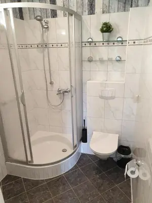 Ein Badezimmer in der Unterkunft Strandstraße 51a, FeWo Marina