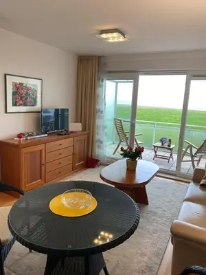 TV/Unterhaltungsangebot in der Unterkunft Dünenwind, Ferienwohnung 4