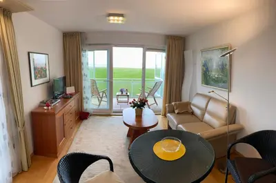 TV/Unterhaltungsangebot in der Unterkunft Dünenwind, Ferienwohnung 4