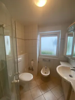 Ein Badezimmer in der Unterkunft Dünenwind, Ferienwohnung 4