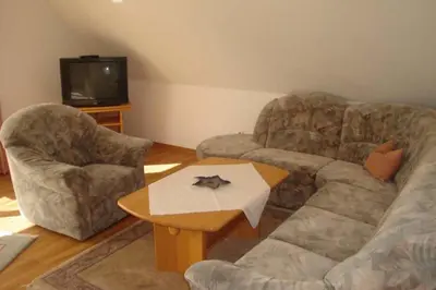 Ein Sitzbereich in der Unterkunft Am grooten Steen 20, Ferienwohnung 2