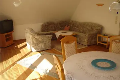 Ein Sitzbereich in der Unterkunft Am grooten Steen 20, Ferienwohnung 2