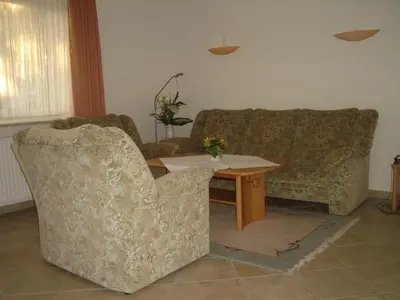 Ein Sitzbereich in der Unterkunft Am grooten Steen 20, Ferienwohnung 1
