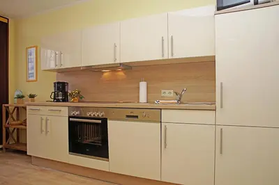 Küche/Küchenzeile in der Unterkunft Haus Apart, Whg 1