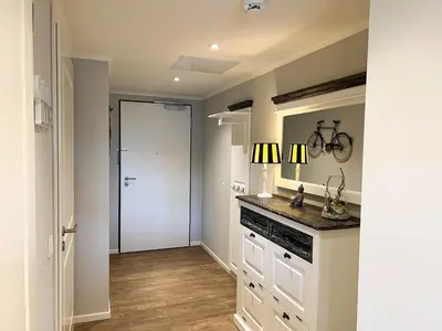 Küche/Küchenzeile in der Unterkunft Haus Strandläufer Apartment 3 5 Strandgut