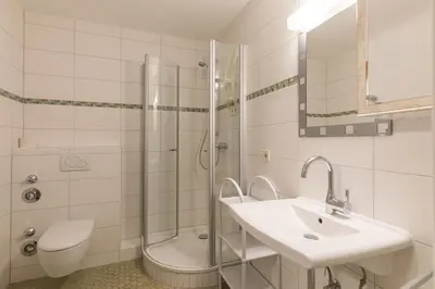 Ein Badezimmer in der Unterkunft Haus Elisabeth, Whg 14