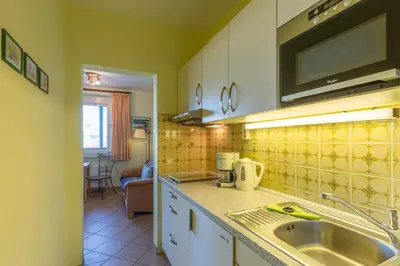 Küche/Küchenzeile in der Unterkunft Haus Elisabeth, Whg 14