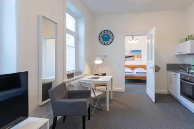 Küche/Küchenzeile in der Unterkunft Haus Kapitäns Villa, Bugkajüte