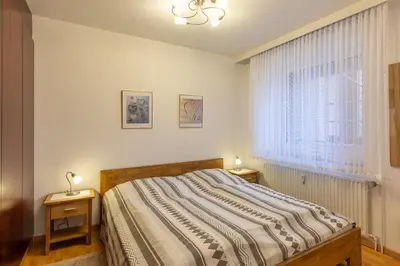 Ein Bett oder Betten in einem Zimmer der Unterkunft Haus Medemsand, Whg 201