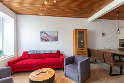 Ein Sitzbereich in der Unterkunft Haus Relax, Whg 3