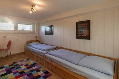 Ein Bett oder Betten in einem Zimmer der Unterkunft Haus Medemsand, Whg 208