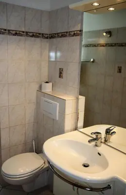 Ein Badezimmer in der Unterkunft Haus Nautilus, Whg 1