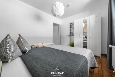 Ein Bett oder Betten in einem Zimmer der Unterkunft Möwennest Büsum