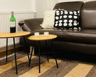 Ein Sitzbereich in der Unterkunft Dat Blockhus am Diek