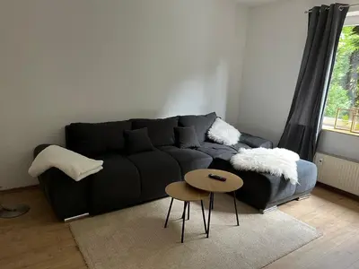 Ein Sitzbereich in der Unterkunft Diek Hus