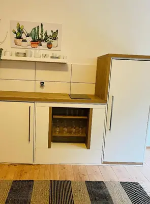 Küche/Küchenzeile in der Unterkunft Deich Quartier 9.2