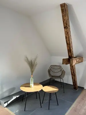 Ein Sitzbereich in der Unterkunft Deich Quartier 9.2