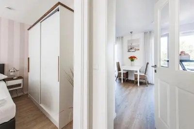 Ein Sitzbereich in der Unterkunft Haus Deichkieker Apartment 3 3 Wattläufer