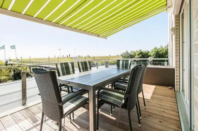 Ein Balkon oder eine Terrasse in der Unterkunft Haus Deichkieker Apartment 2 1 Grothus