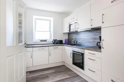 Küche/Küchenzeile in der Unterkunft Haus Deichkieker Apartment 2 1 Grothus