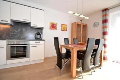 Küche/Küchenzeile in der Unterkunft Haus Seehafen Apartment 0 1