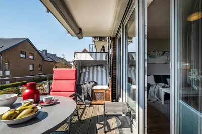 Ein Balkon oder eine Terrasse in der Unterkunft Haus Seehafen Apartment 1 4